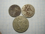 Монети Чехословакії 3 шт., фото №2