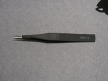 Пинцет радиотехнический,антимагнитный,прямой,острый.Ультратонкий пинцет из стали ESD-16, фото №2