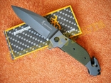 Складной тактический нож Browning Tactic Хаки G10 стропорез бита 23см, фото №2