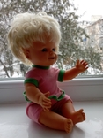 Вінтажна лялька кукла рухома міміка плаче, фото №4
