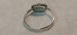 Кольцо серебрянное с малахитом 17,5-18 р без клейма, фото №5