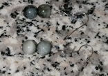 Серьги серебро с натуральным кварцевым кошачьим глазом без клейма, фото №5