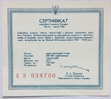 Сертифікат монети 200 000 карбованців 1995 р., Місто - герой Київ, фото №2