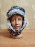 Нова зимова шапка-ушанка ТМ Дембохаус (Тадей), розмір 54, фото №2