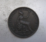 Великобритания 1 фартинг 1829 года George IV, фото №2