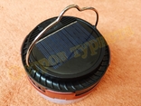 Фонарь аккумуляторный подвесной HEL-0809T с солнечной панелью обычный / красный свет, фото №5