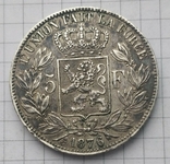 5 франков 1876 Бельгия, фото №3