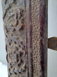 Старая рама бордовая дерево, для картины, зеркала, нар. размер 65,3/52,9 см, фото №6