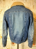 Куртка джинсова чоловіча на хутрі PARTE A PARTE коттон p-p М, photo number 7