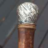 Очерет довжиною 93 см, шишечок - куля, срібло, бамбук, ймовірно Західна Європа, фото №9