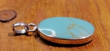 Кулон серебро с синим камнем, фото №3