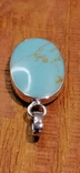 Кулон серебро с синим камнем, фото №4
