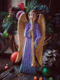 Ангел з трубою ексклюзивні дерев'яні іграшки ручної роботи, фото №2