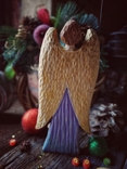 Ангел з трубою ексклюзивні дерев'яні іграшки ручної роботи, numer zdjęcia 3
