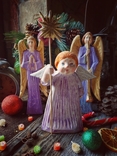Ангел з трубою ексклюзивні дерев'яні іграшки ручної роботи, фото №4