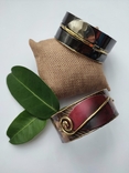 Оригінальні стильні бронзові браслети в стилі бохо арт-деко Італія, ручна робота бронза, фото №10