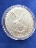 1 доллар 2023 США Американский Орёл Серебро 999, 31,1 гр, фото №2