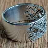 Кольцо серебрянное широкое 17 р, фото №5