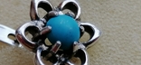 Глибокі посріблені сережки Genavi з блакитним камінням, фото №9