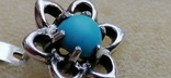Глибокі посріблені сережки Genavi з блакитним камінням, фото №10