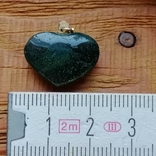 Підвіска у вигляді серця із зеленої яшми, фото №10