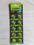 Батарейка VIDEX Alkaline LR621 AG1 1.50 V для кварцевых часов, игрушек и брелков 10шт, фото №3