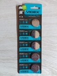 Батарейка VIDEX lithium dfttery CR2032 5004LC 3 V для кварцевых часов, игрушек и брелков 5, numer zdjęcia 2