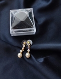 Вінтажні золотисті сережки з кристалами Аврора бореаліс, Чехія., фото №3