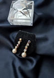 Вінтажні золотисті сережки з кристалами Аврора бореаліс, Чехія., фото №5