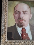 Худ. Мищенко 1954 г.двусторонний портрет Ленина на стекле, фото №4