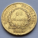 40 франков 1808 г. Франция, фото №3