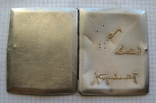 Портсигар старовинний ( срібло ) з золотими накладками, фото №11