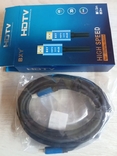 Кабель BXY HDTV 2.0V 4K*2K 3м HDMI 2.0 Черный с голубым, фото №6