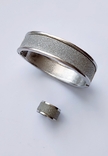 Набор комплект: серебристый браслет и кольцо винтаж америка, фото №4