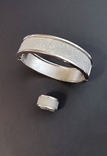 Набор комплект: серебристый браслет и кольцо винтаж америка, фото №5