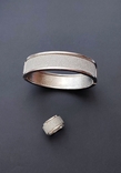 Набор комплект: серебристый браслет и кольцо винтаж америка, фото №8