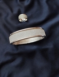 Набор комплект: серебристый браслет и кольцо винтаж америка, фото №11