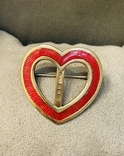 Брошка у вигляді серця Срібло 925 Hallmark Enamel, фото №3