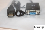 Адаптер Переходник HDMI to VGA +Аудио адаптер конвертер видео 1080P Преобразователь видео, фото №4