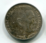 5 марок 1937 г. Серебро. Монетный двор E, фото №2