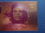 Золота сувенірна банкнота Euro Ернесто Че Гевара-Ernesto Guevara, фото №5