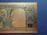 Золота сувенірна банкнота США 10 Доларів - 10 Dollars (1878р з бізоном), фото №12