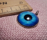 Кулон подвеска голубой глаз, реалистичный, фото №3