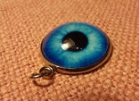 Кулон подвеска голубой глаз, реалистичный, фото №4