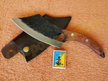 Топор кухонный Black Steel тесак нож туристический с чехлом 29 см, фото №2