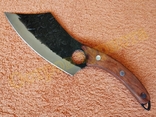 Топор кухонный Black Steel тесак нож туристический с чехлом 29 см, фото №4