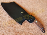 Топор кухонный Black Steel тесак нож туристический с чехлом 29 см, фото №9