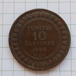 Тунис 10 сантимов 1908 год, фото №2