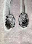 Earrings Diamonds Day Night Black White Diamond 0,91Ct Gold 585 7,43gr, photo number 5