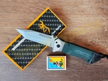 Складной нож Browning CY-061GN Tanto с клипсой и темляком, фото №3